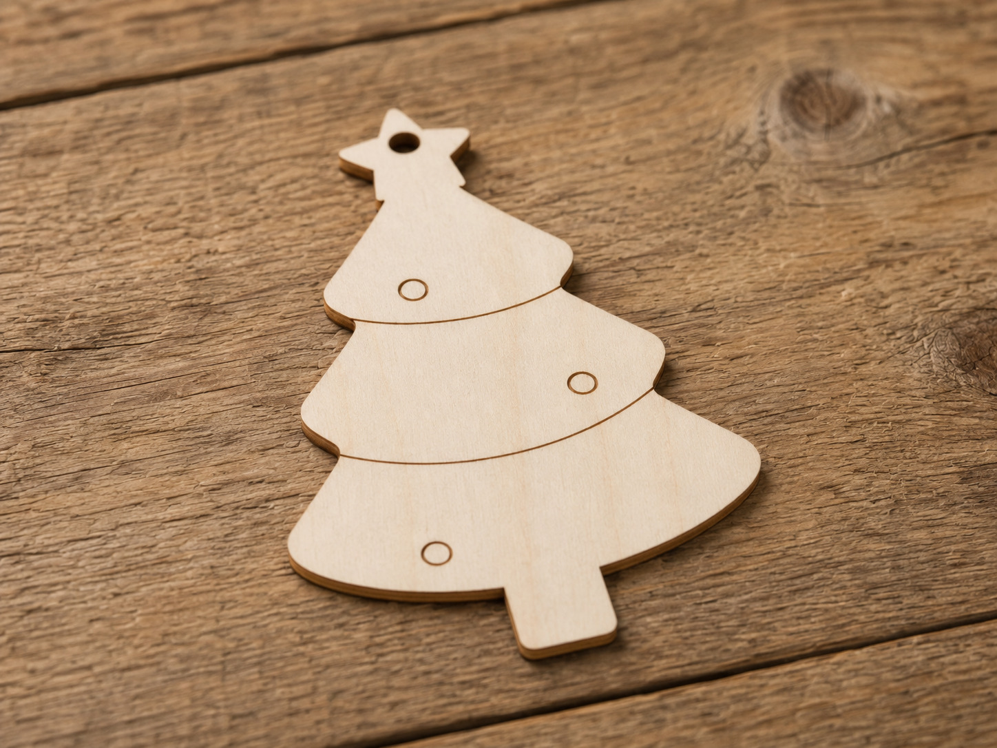 Wooden Christmas Tree Ornament Blank - Image 4