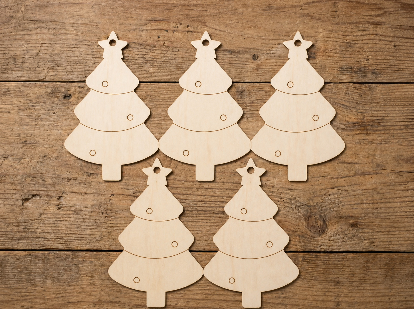 Wooden Christmas Tree Ornament Blank - Image 6