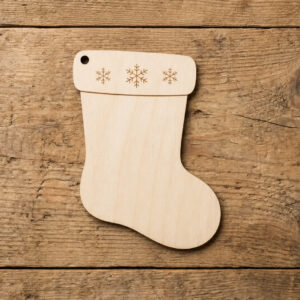 Wooden Christmas Stocking Ornament Blank