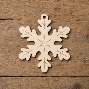 Wooden Snowflake Ornament Blank