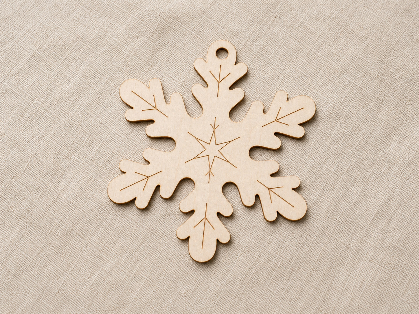 Wooden Snowflake Ornament Blank - Image 6
