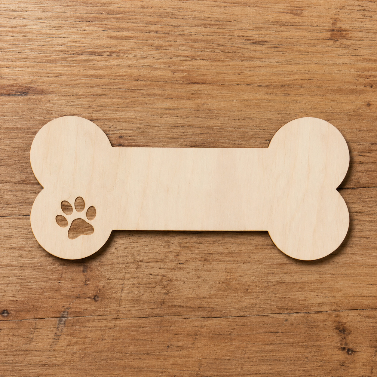 Wooden Dog Bone Cutout