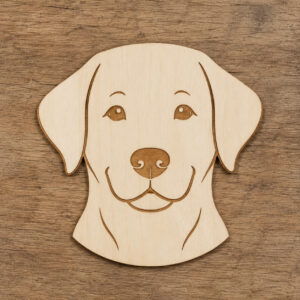 Wooden Labrador Dog Head Cutout