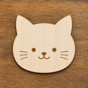 Wooden Cat Head Cutout