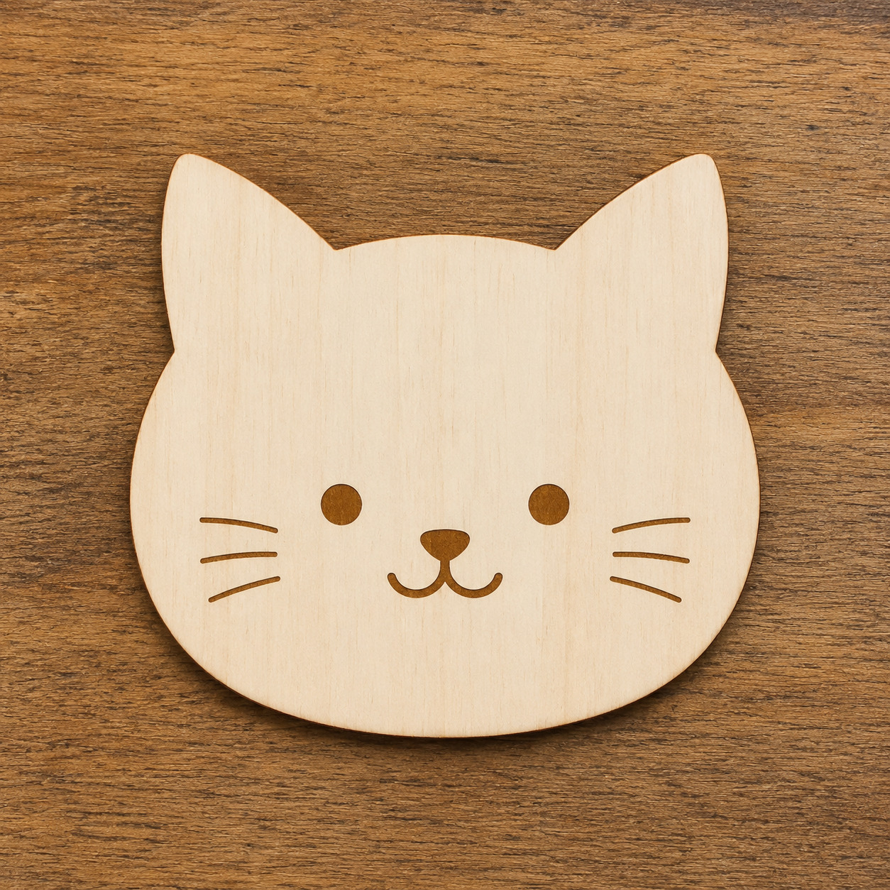 Wooden Cat Head Cutout