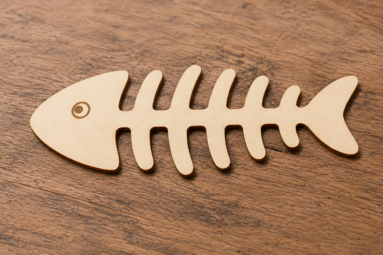 Wooden Fish Bone Cutout - Image 4