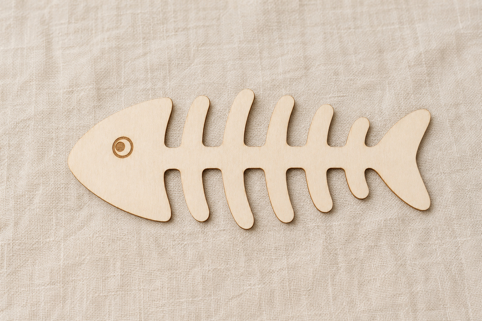 Wooden Fish Bone Cutout - Image 6