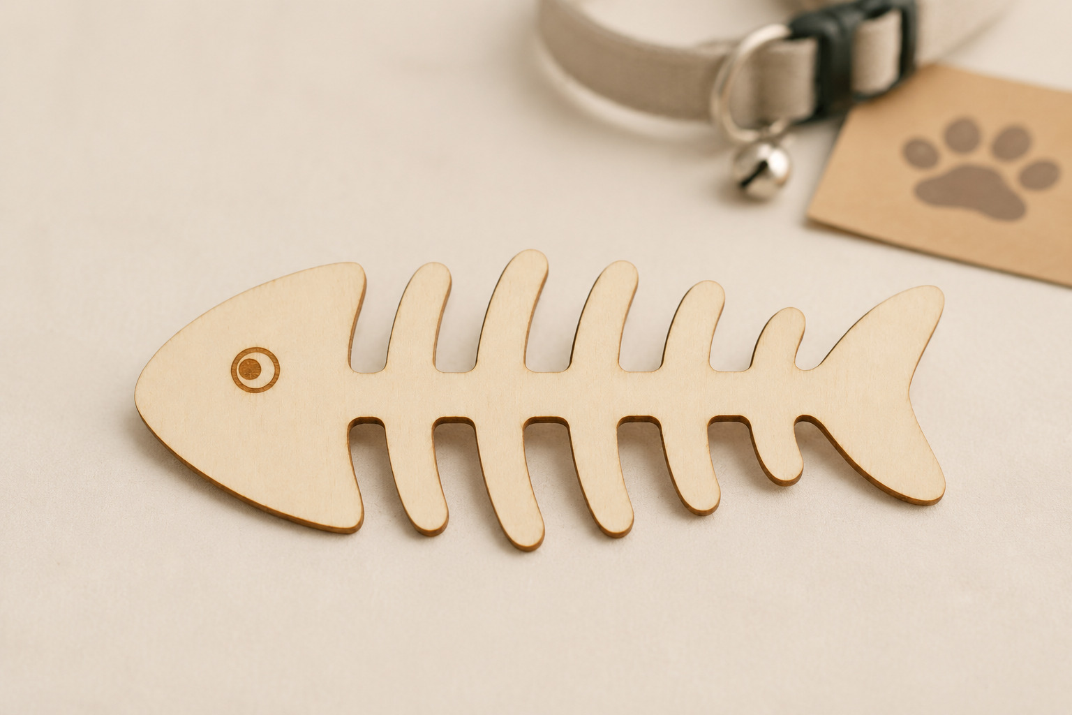 Wooden Fish Bone Cutout - Image 7