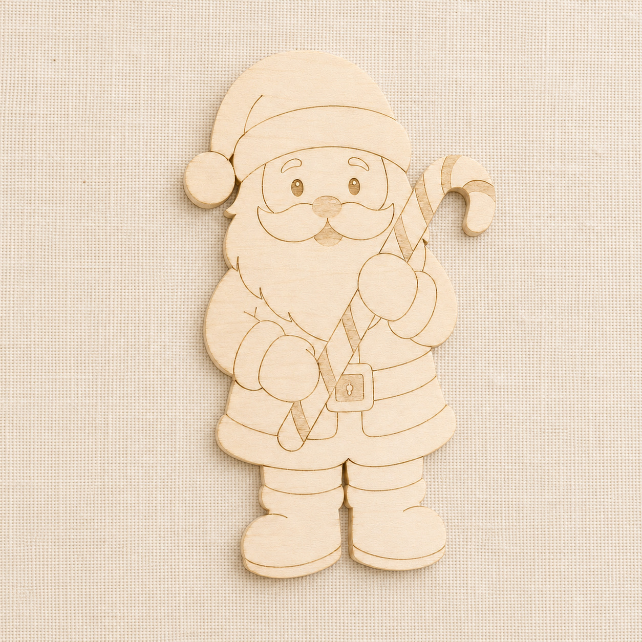 Wooden Santa Candy Cane Cutout - Image 6