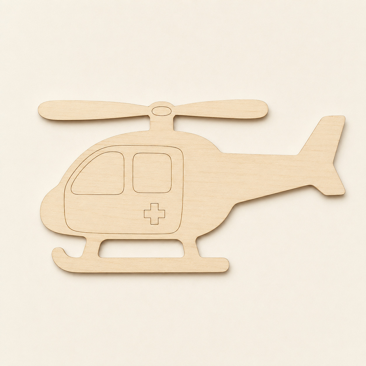Wooden Helicopter Cutout