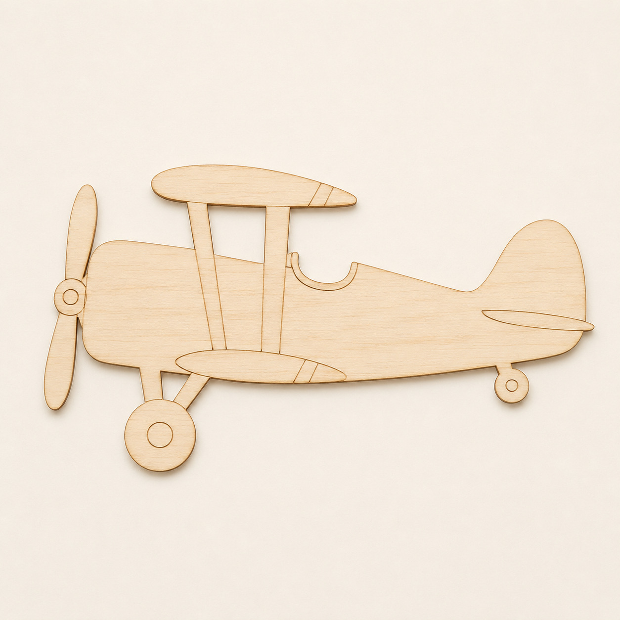 Wooden Biplane Cutout