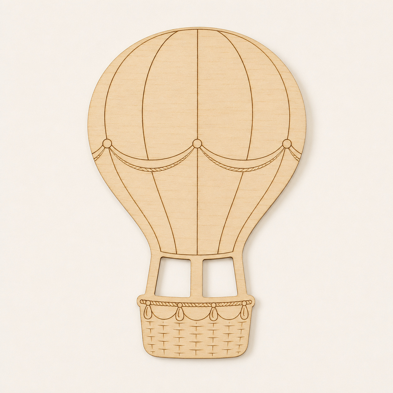 Wooden Hot Air Balloon Cutout