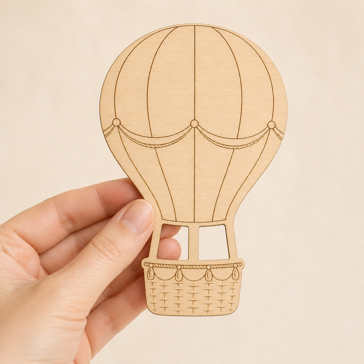 Wooden Hot Air Balloon Cutout - Image 3