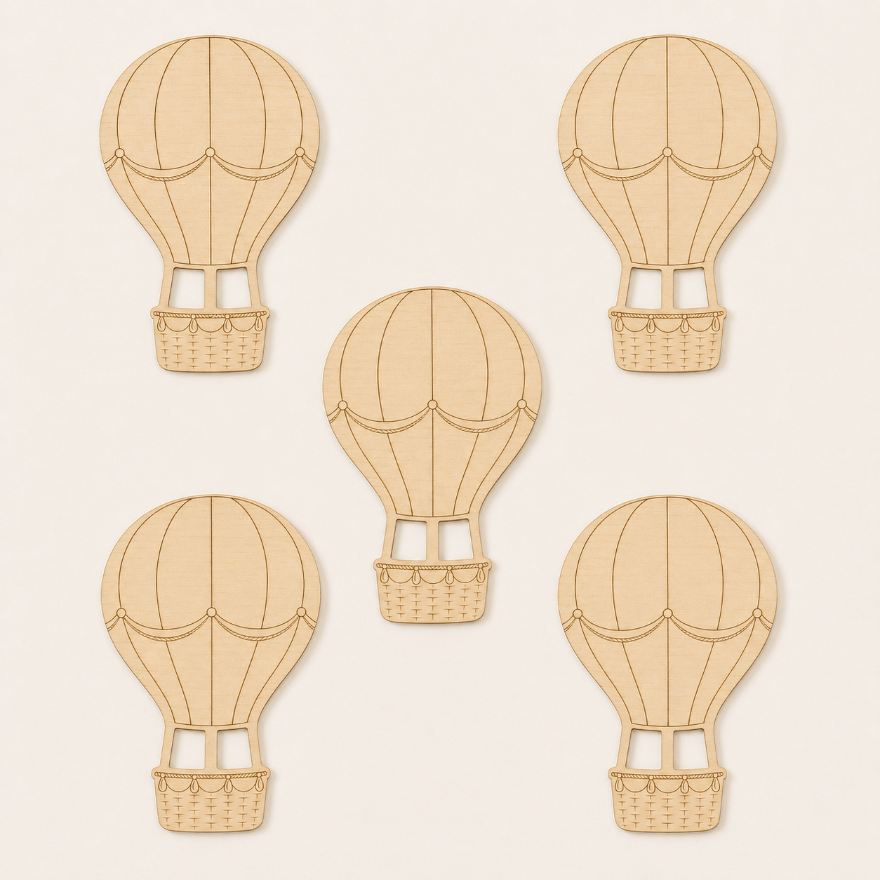 Wooden Hot Air Balloon Cutout - Image 5