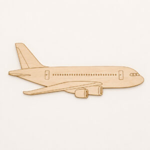 Wooden Passenger Airplane Cutout